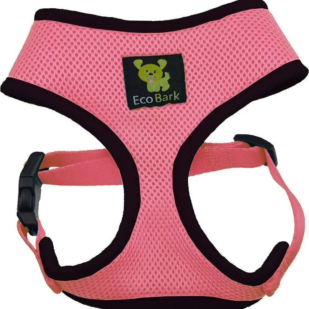 EcoBark Pink Dog Harness Soft Mesh Over The Head Harness Vest- No Pull Sz S NWOT